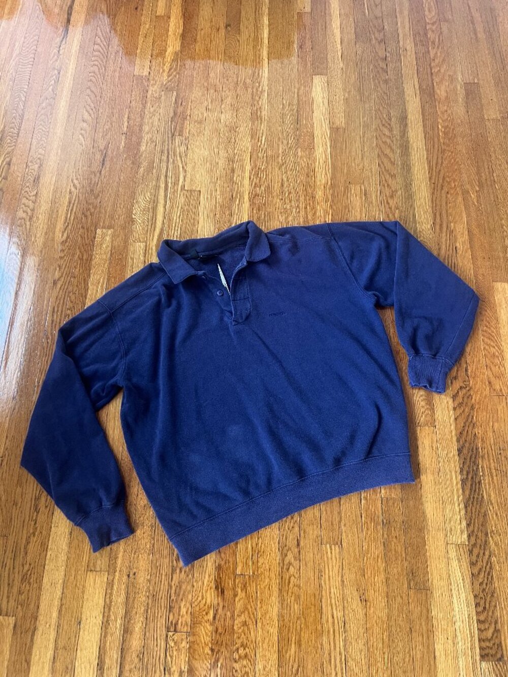 Vintage 90s Patagonia Navy Blue Collared Pullover Shirt - Men's Small / Medium